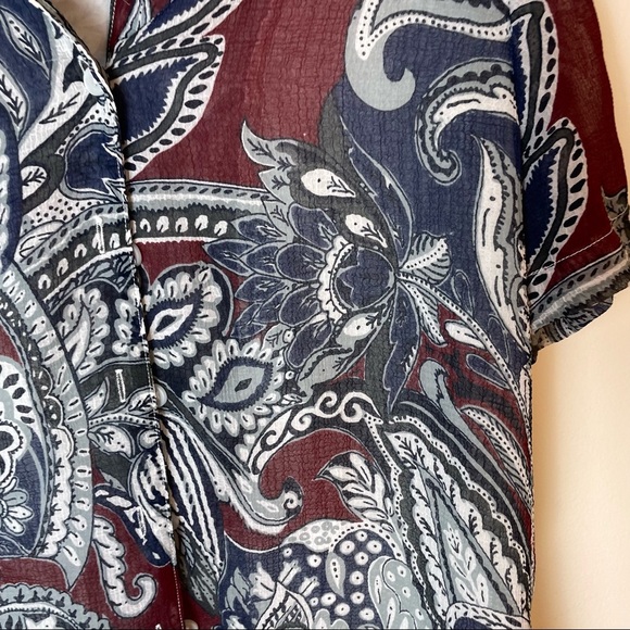 Alfred Dunner Paisley Short Sleeve Vacation Top Size 8 - Picture 2 of 7